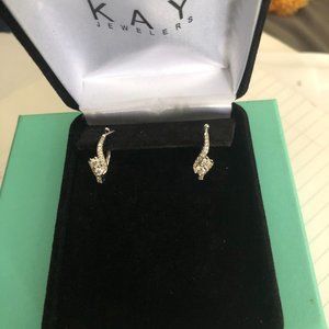 14WG Diamond Earrings with Lifetime Warranty